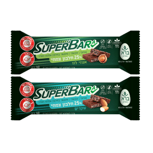 חטיף חלבון שקדים / אגוזי לוז | SUPERBAR-A
